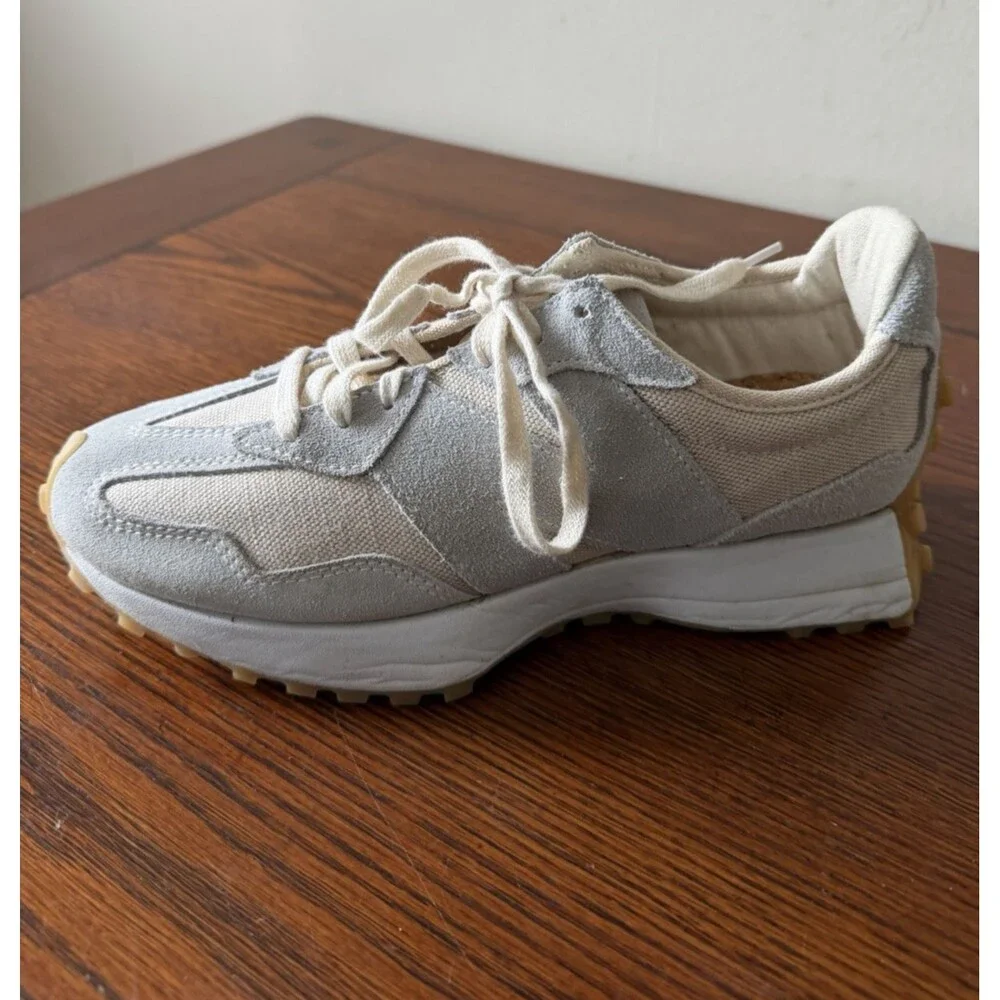 New Balance 327 Women's Sports Shoes Sneakers Ivory, Light Blue Woman 8.5 - Picture 6 of 11